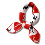 Foulard Cheveux Imprimé Rouge et Blanc