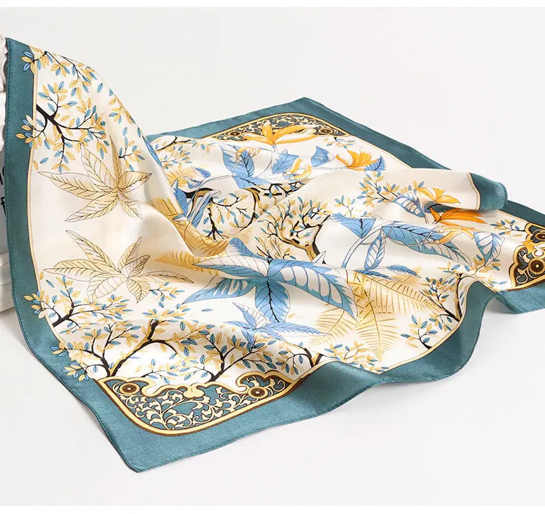 Foulard pour cheveux carré en soie Élégance Cyrielle