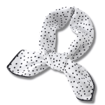 Foulard Blanc à Pois Noirs pour cheveux