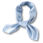 Foulard Cheveux Bleu Ciel à Pois Blancs