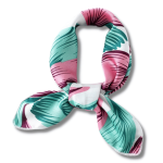 Foulard Cheveux imprimé Rose et Vert
