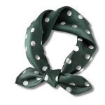 Foulard Cheveux Vert à Pois