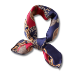 Foulard Imprimé Chaînes Bleu et bordeaux pour femme