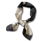 Foulard Noir Beige Cheveux