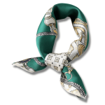 Foulard imprimé vert pour cheveux